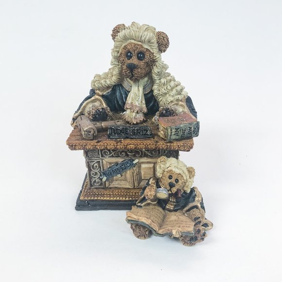 Boyds Bears and Friends 1997 "Judge Griz Hissonah” Figurine Vintage - Picture 1 of 10
